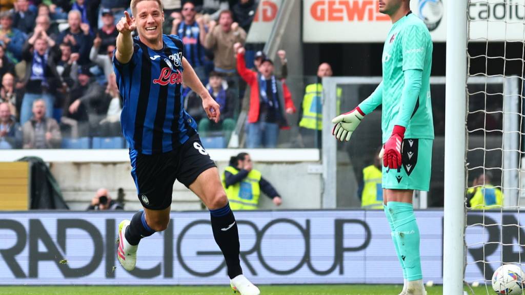 Atalantas Mario Pasalic feiert seinen Treffer gegen Bologna