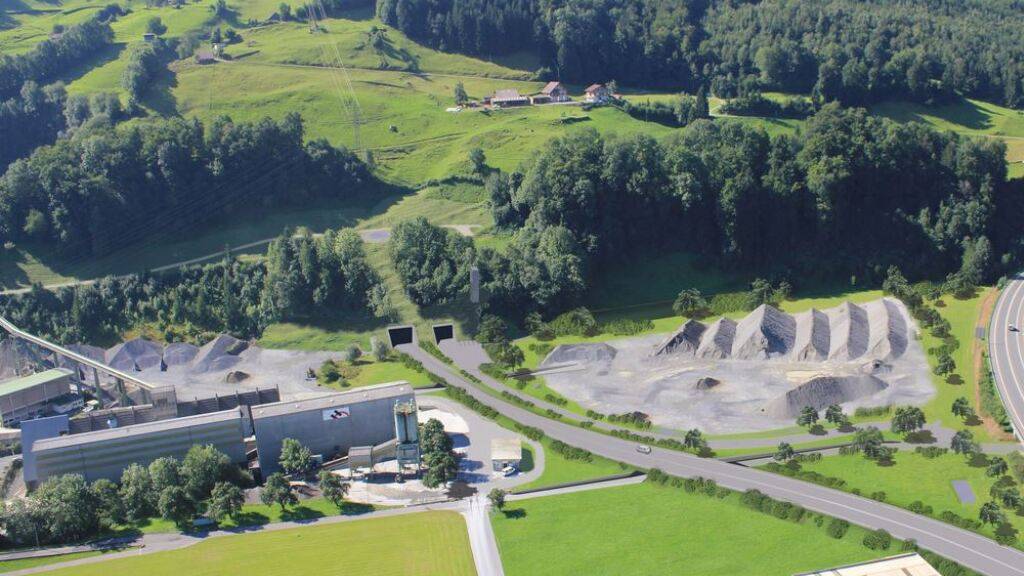 Visualisierung des Nordportals des Morschachertunnels bei Ingenbohl SZ.