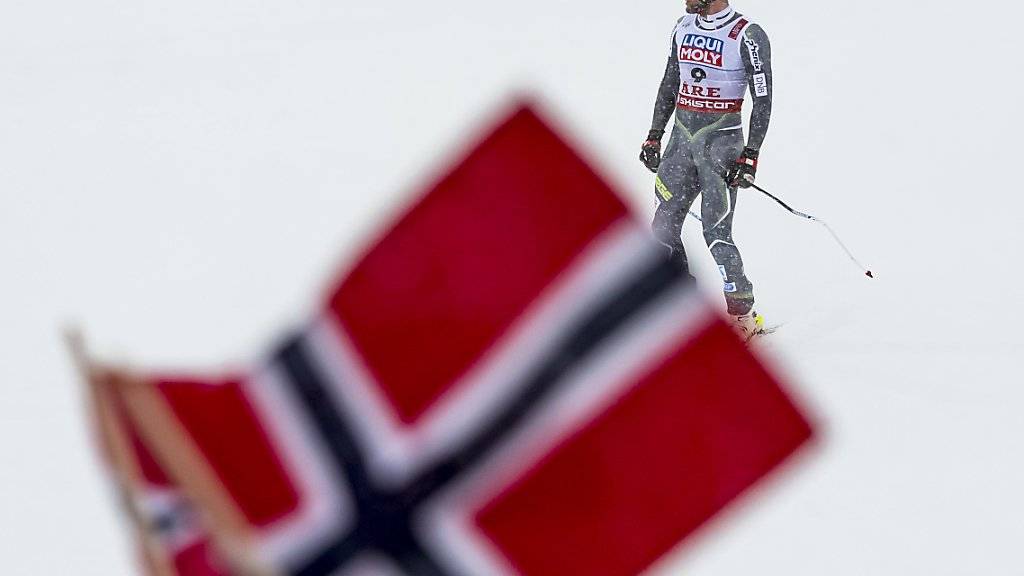 Der Norweger Aksel Svindal nach seinem letzten Rennen