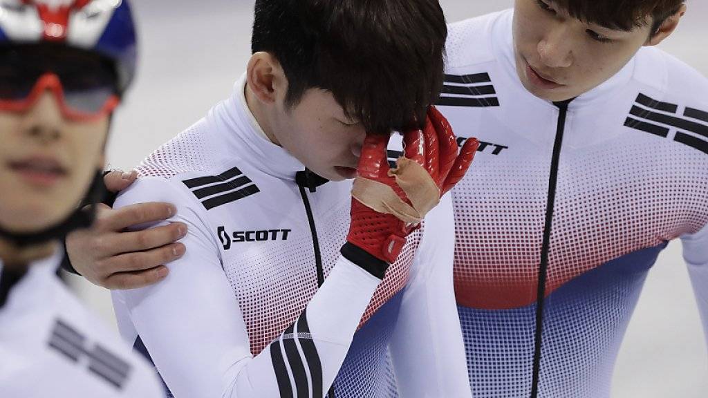 Ein Sturz machte die Gold-Hoffnungen der Südkoreaner in der Staffel zu Nichte