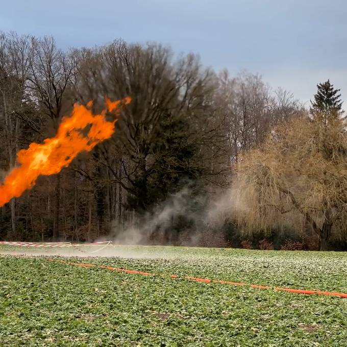 Gas wird mit Bunsenbrenner abgefackelt – aussergewöhnliche Szenen in Langenthal