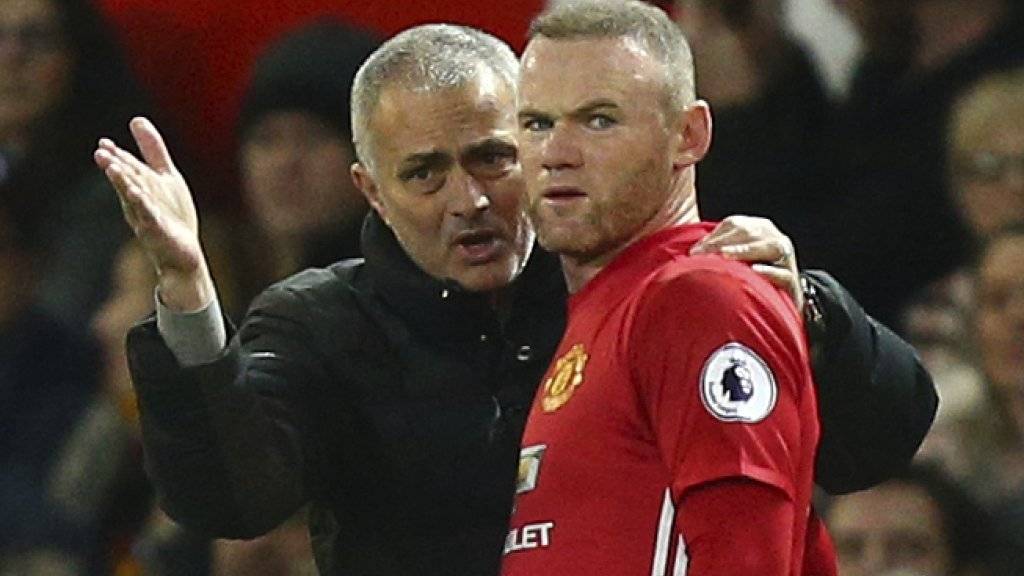 ManU-Coach José Mourinho kann noch lange auf Wayne Rooney zählen