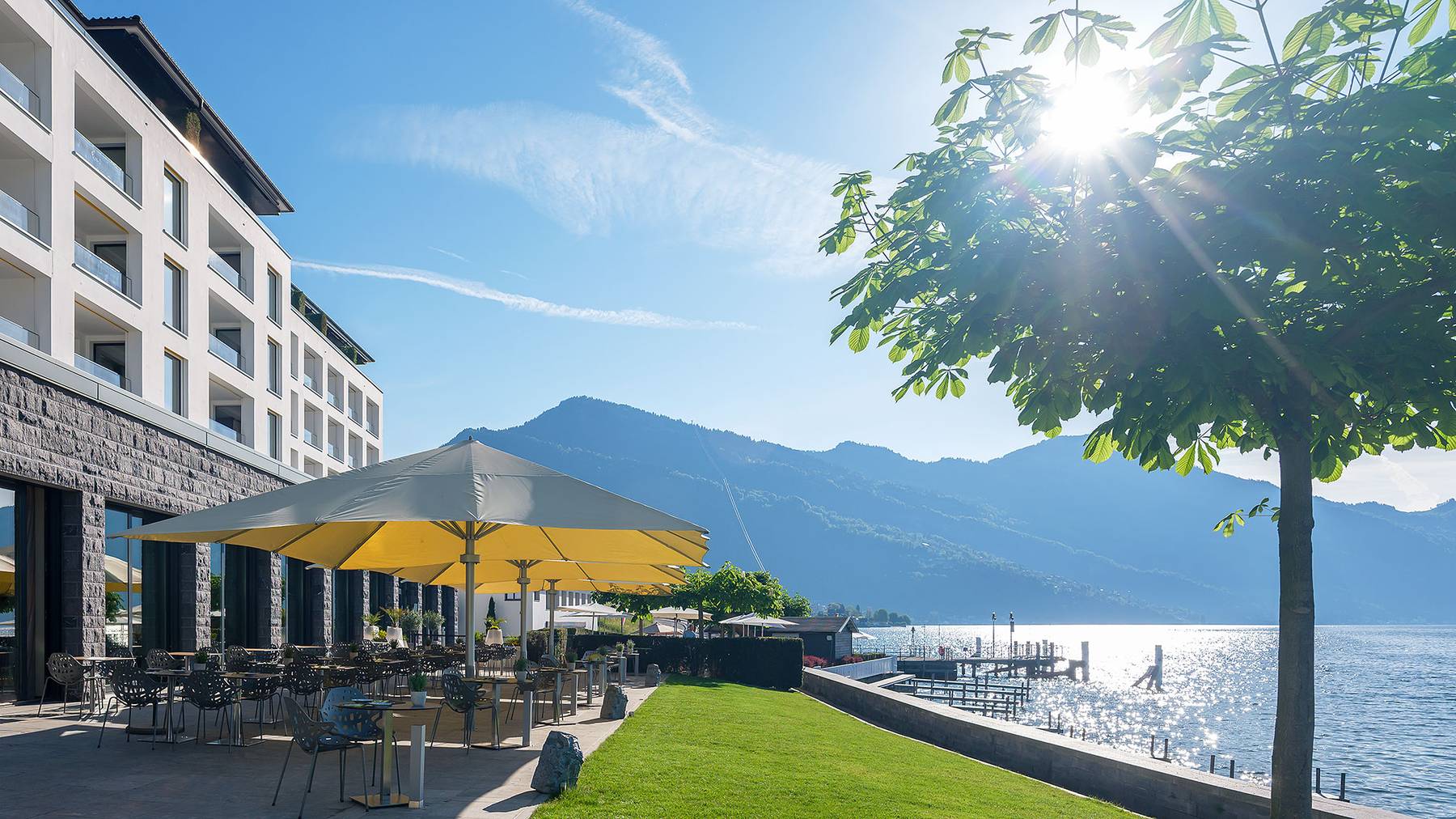 Aussicht von Il Ristorante des Campus Hotel Hertenstein
