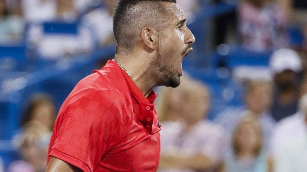 Ein Mann für die grossen Spiele: Nick Kyrgios zeigt sich gegen Rafael Nadal wieder einmal von seiner bissigen Seite