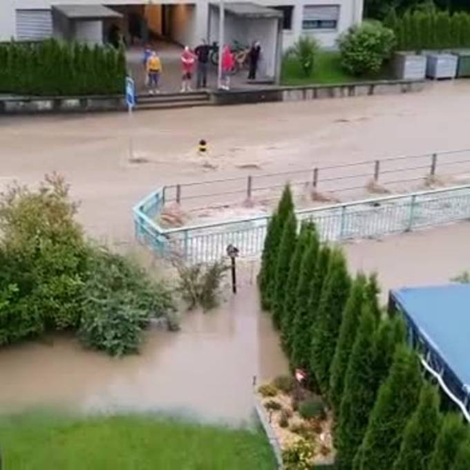 Starkregen führt in der Zentralschweiz erneut zu Überschwemmungen