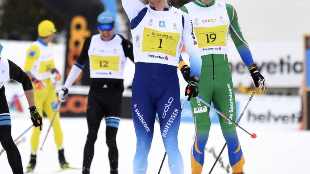 Im Zielsprint nicht zu bezwingen: Dario Cologna triumphierte zum 4. Mal am Engadin Skimarathon