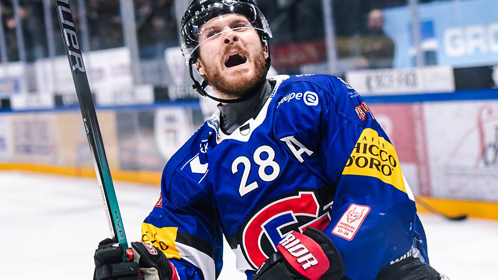 Fribourg-Gottéron um Christoph Bertschy, Torschütze zum 1:0, siegte daheim gegen Rapperswil-Jona mit 3:2