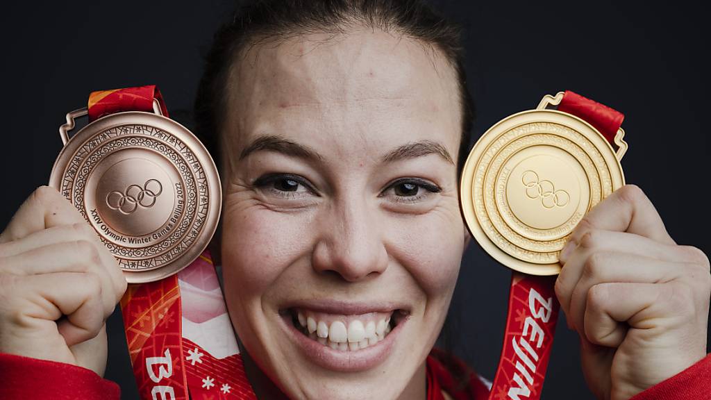 Michelle Gisin durfte an den Olympischen Winterspielen 2022 zwei Medaillen mit nach Hause nehmen.
