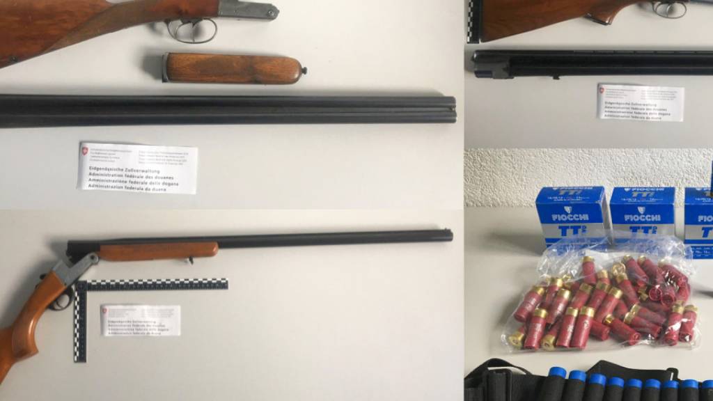 Im Auto eines Ehepaars mit Wohnort Genf wurden diverse Waffen und Munition gefunden.