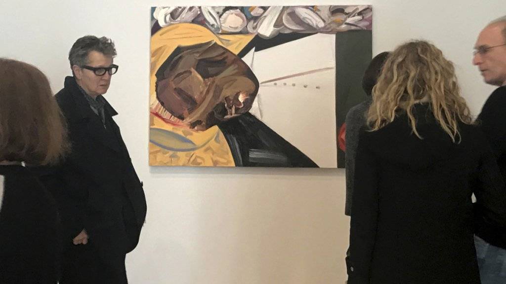Das Gemälde «Open Casket» von Dana Schutz im Whitney Museum of American Art in New York zeigt die geschundene Leiche des 14-jährigen Afroamerikaner Emmett Till, der 1955 von Weissen gelyncht wurde, weil er angeblich einem weissen Mädchen nachpfiff. Nun gibt es Proteste. (Archivbild 23.3.2017)
