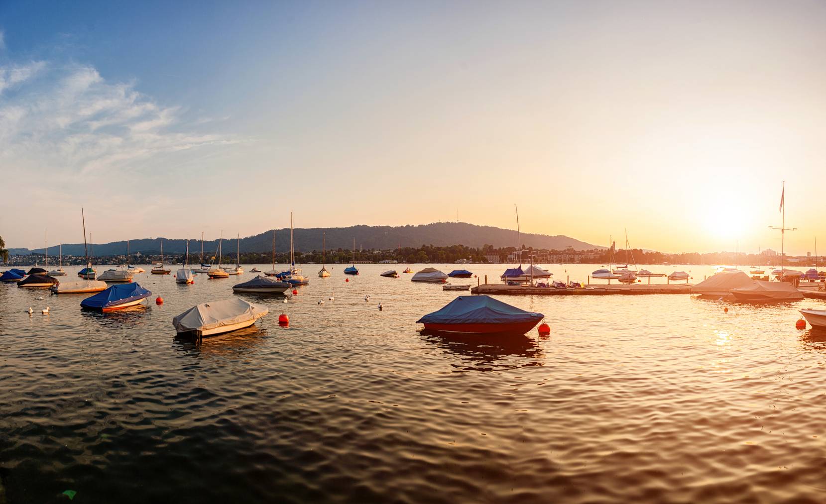 Sonnenuntergang am Zürichsee