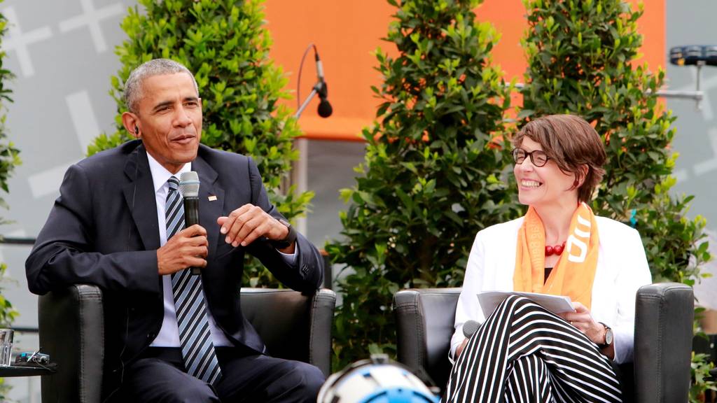 Christina Aus der Au hat am deutschen Kirchentag Barack Obama getroffen.