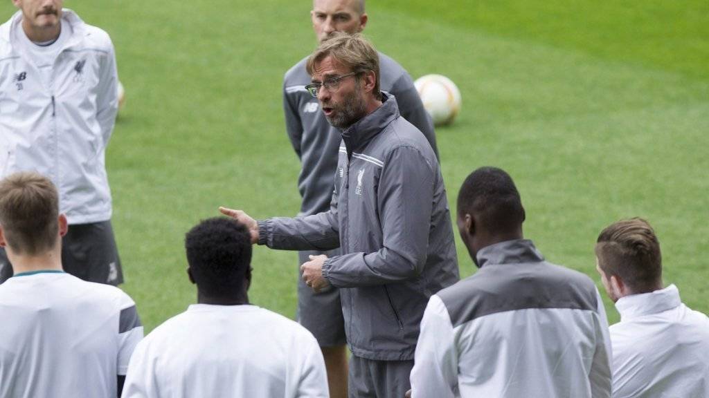 Jürgen Klopp strebt mit Liverpool den Titel in der Europa League an
