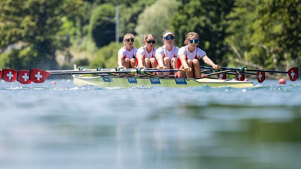 Der Doppelvierer der Frauen ist auf Kurs