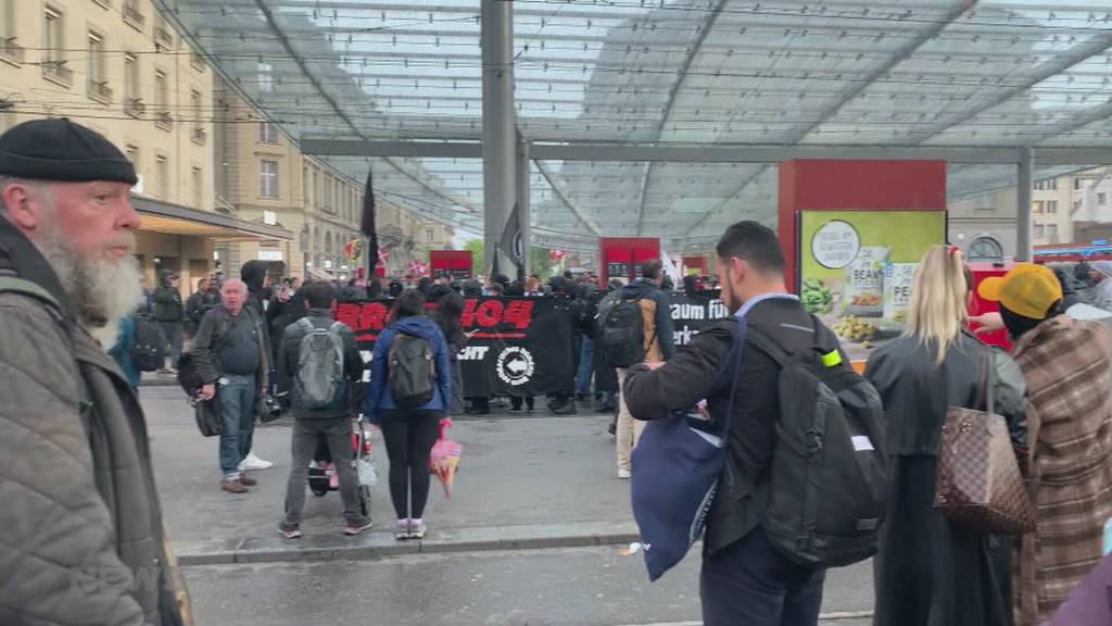 Unbewilligte Demo in Bern