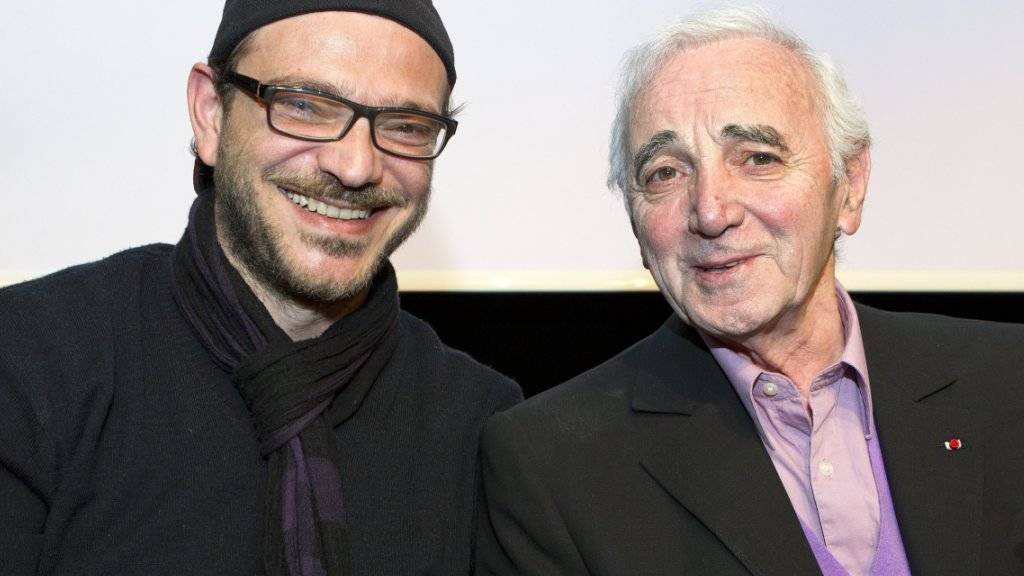 Der französisch-armenische Künstler Melik Ohanian durfte bei der Auszeichnung für das Denkmal in Genf die Glückwünsche des Chansonniers und armenischen Botschafters in der Schweiz, Charles Aznavour, entgegen nehmen. (Archivbild)
