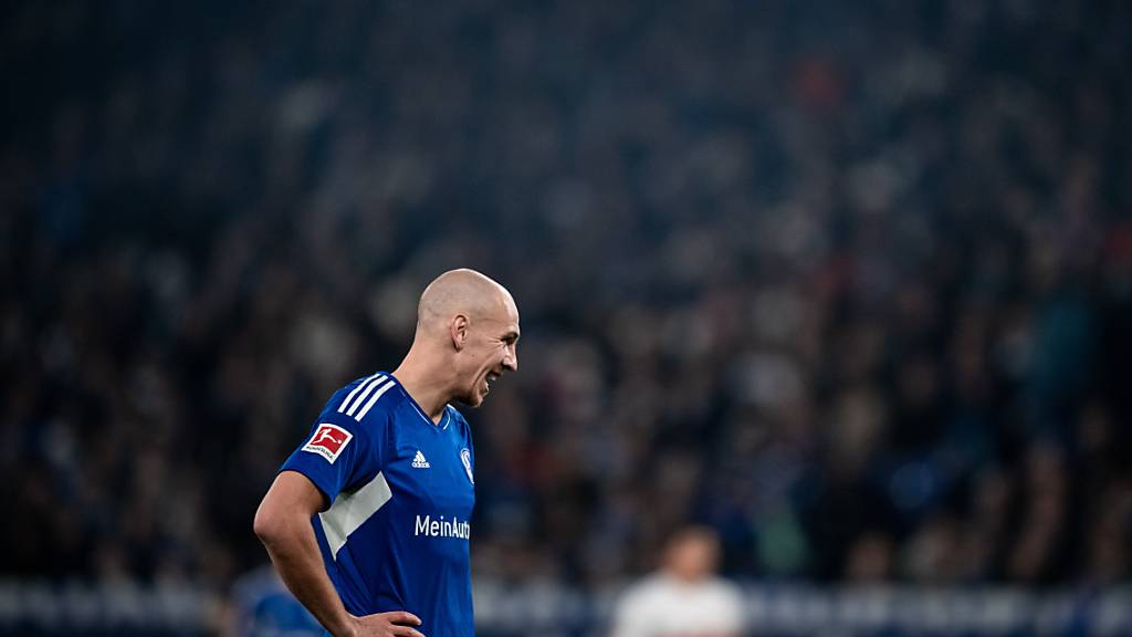 Michael Frey im Trikot von Schalke 04, für das er im Mai letzten Jahres seine letzten Pflichtspiele bestritt