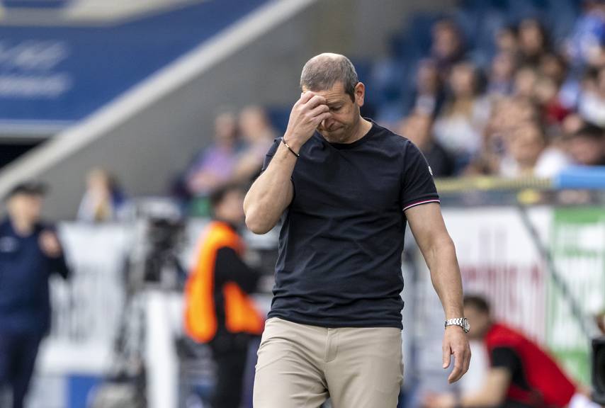 Der Trainer von Luzern, Mario Frick beim Super League Meisterschaftsspiel zwischen dem FC Luzern und dem FC Lausanne Sport vom Sonntag, 7. April 2024 in Luzern. 