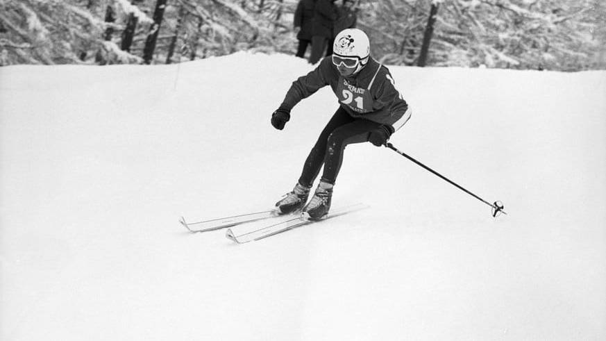 Annerösli Zryd am Gornergrat-Derby 1966.