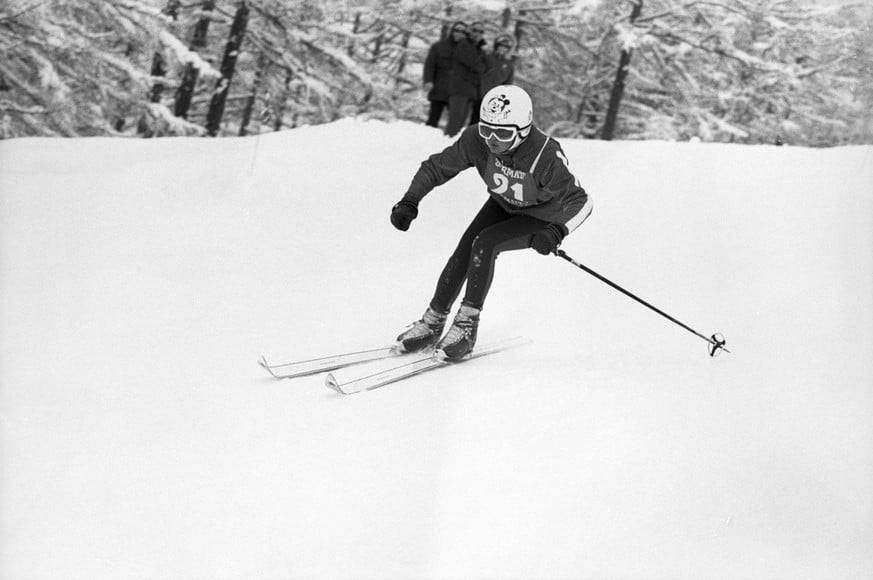 Annerösli Zryd am Gornergrat-Derby 1966.