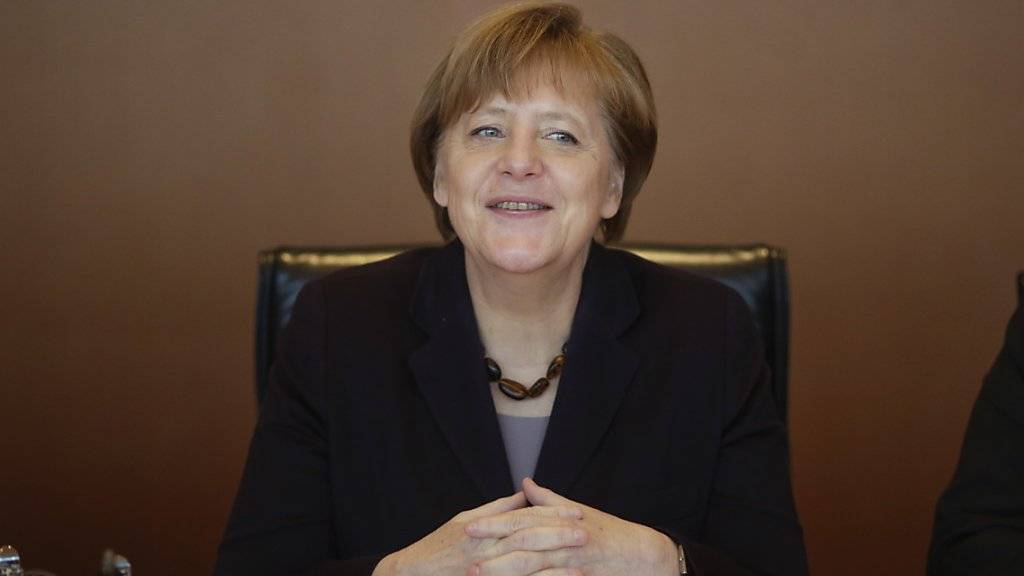Kanzlerin Merkel wird am 1. Juni dabei sein, wenn der Gotthard-Basistunnel offiziell eröffnet wird. (Archivbild)