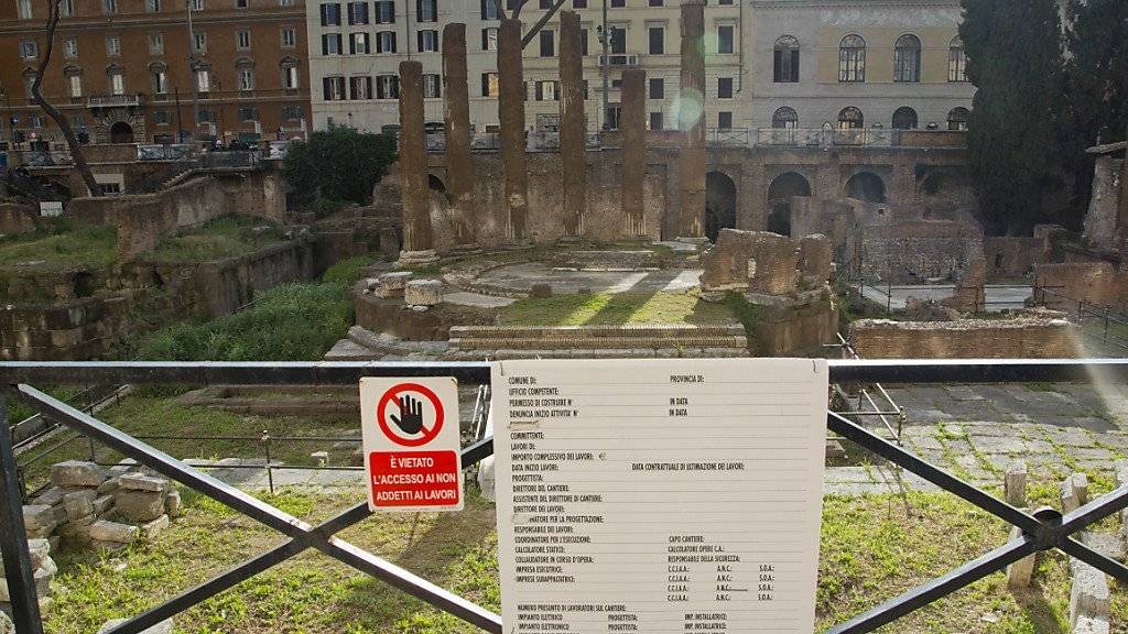 Der Campus Martius, wo einst Julius Caesar ermordet worden sein soll, gehört zu den antiken Stätten Roms, für deren Instandhaltung die italienische Hauptstadt auf Betteltour geht.