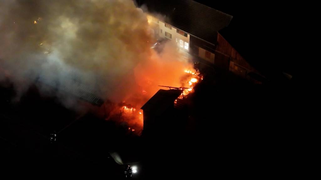 Grossbrand auf Bauernhof in Neuwilen – mehr als 50 Personen evakuiert