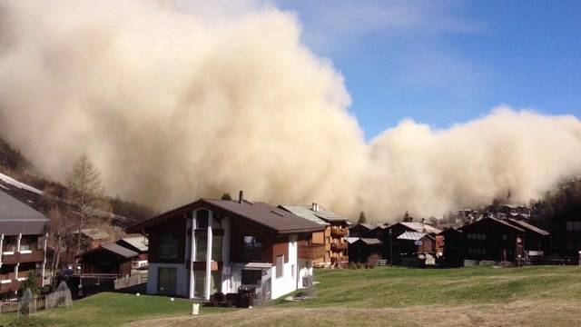 Massiver Erdrutsch im Wallis