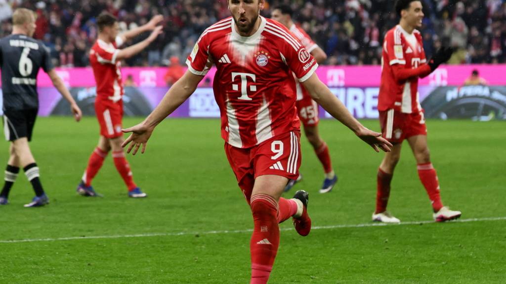Harry Kane jubelt und jubelt - der Engländer steht nun bei 28 Toren in der laufenden Bundesliga
