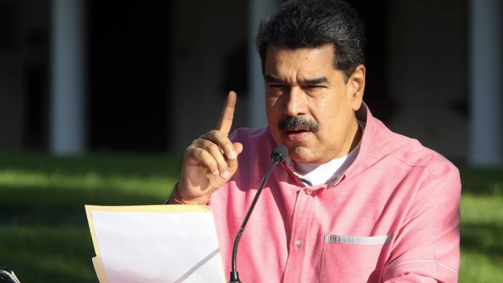 ARCHIV - Nicolas Maduro, Präsident von Venezuela, spricht über die Entwicklung der Corona-Pandemie in Venezuela. Foto: Prensa Miraflores/dpa - ACHTUNG: Nur zur redaktionellen Verwendung und nur mit vollständiger Nennung des vorstehenden Credits
