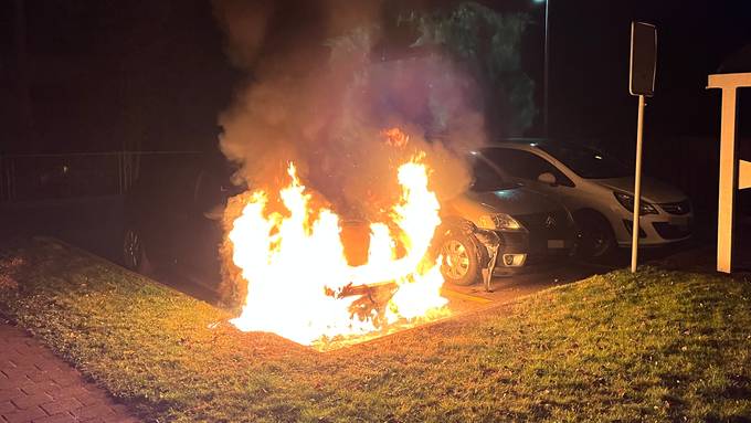 Auto geht in Flammen auf – Polizei sucht Zeugen