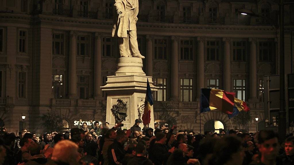 Protest in Bukarest: Rumänien wird seit Tagen von Demonstrationen geprägt.