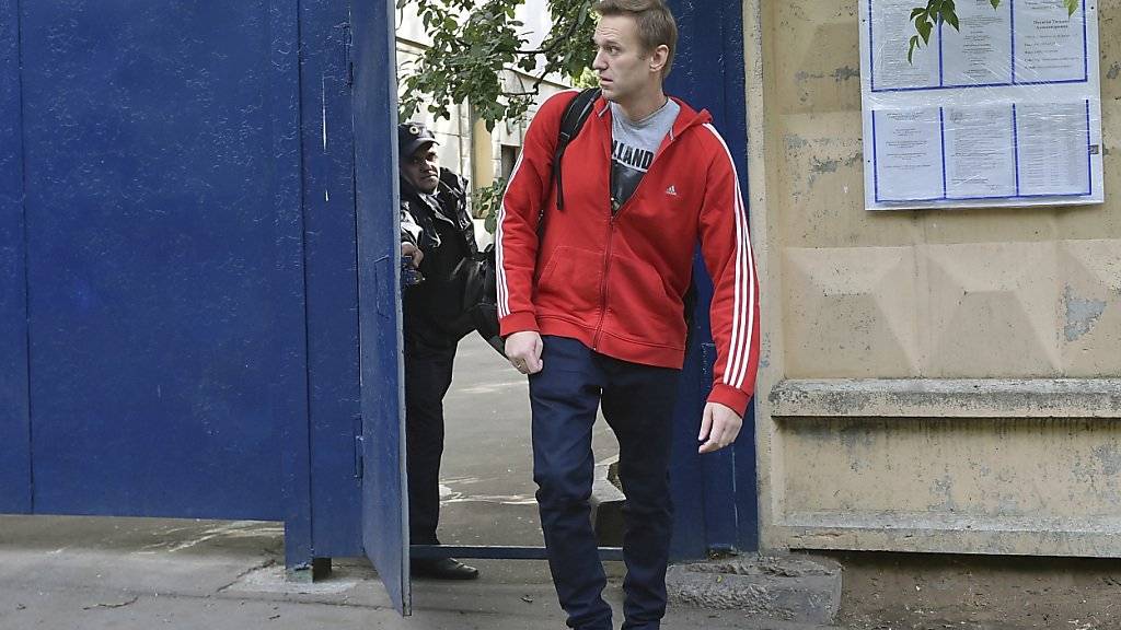 Der Kreml-Kritiker Alexej Nawalny wurde kurz vor Anpfiff zur Fussball-WM in Russland nach 30 Tagen aus dem Gefängnis entlassen.