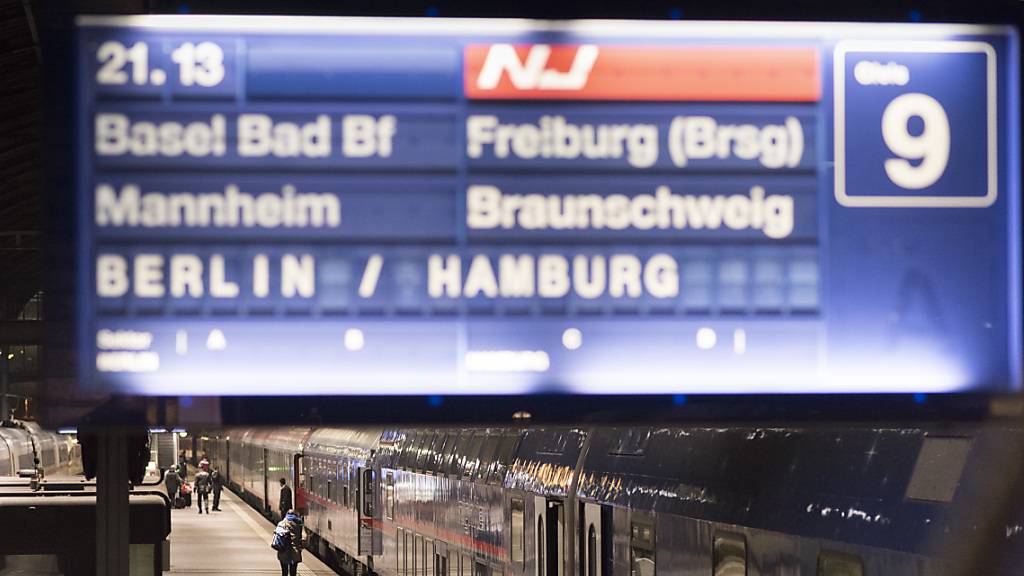 Keine Nachtzüge und kaum normale Züge bis Freitag: Der Streik der Lokführer der Deutschen Bahn hat auch Einfluss auf den Verkehr zwischen der Schweiz und Deutschland. (Archivbild)