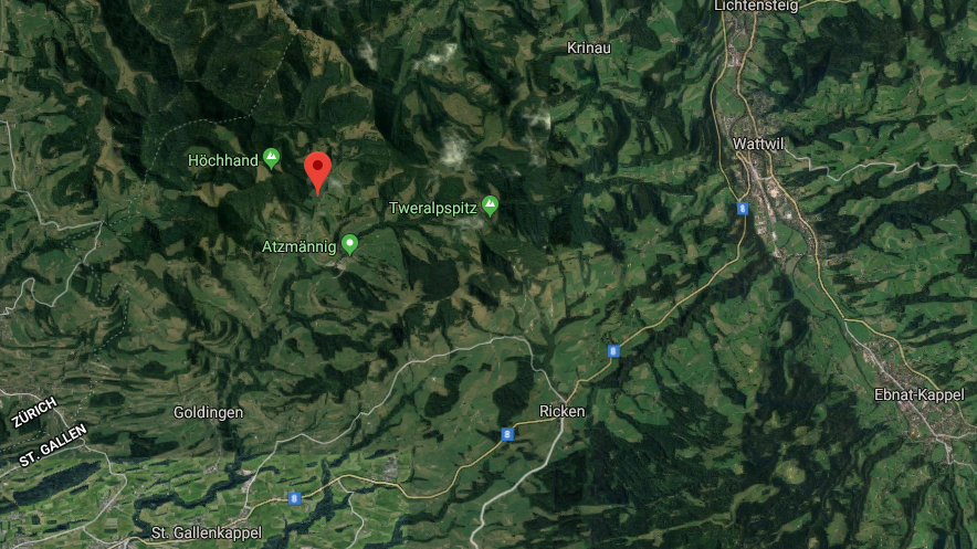 Goldingen liegt zwischen den Gemeinden Ricken und St.Gallenkappel (Bild: Google Maps)