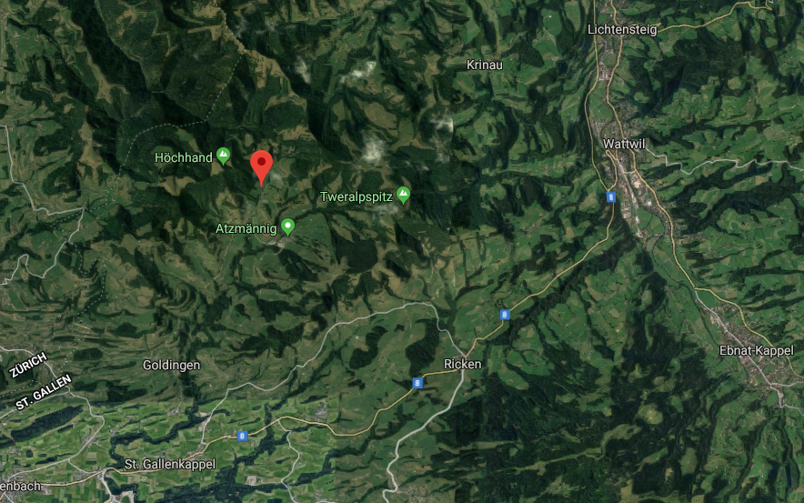 Goldingen liegt zwischen den Gemeinden Ricken und St.Gallenkappel (Bild: Google Maps)