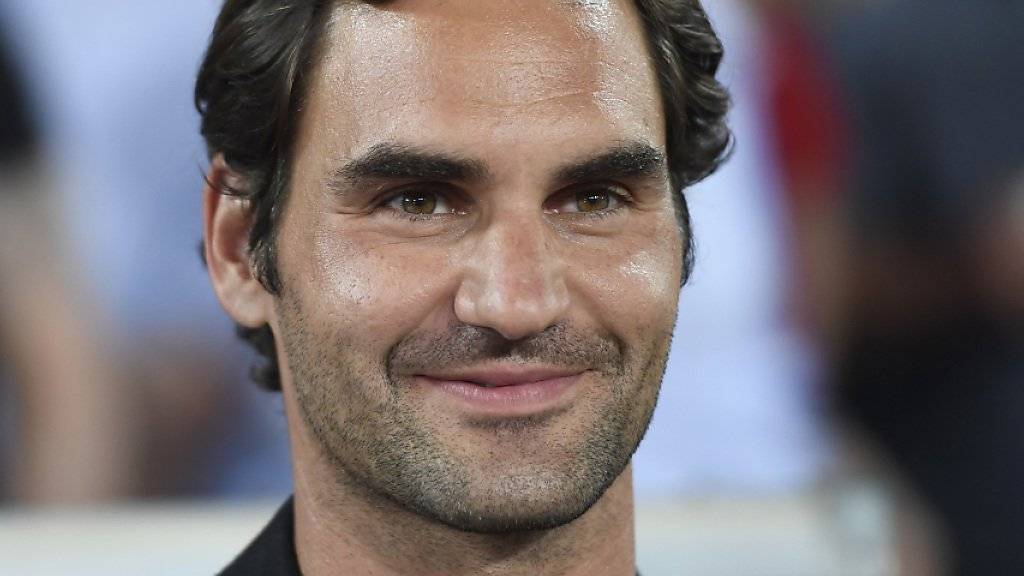 Roger Federer stattete am Freitagabend dem FC Basel einen Besuch ab