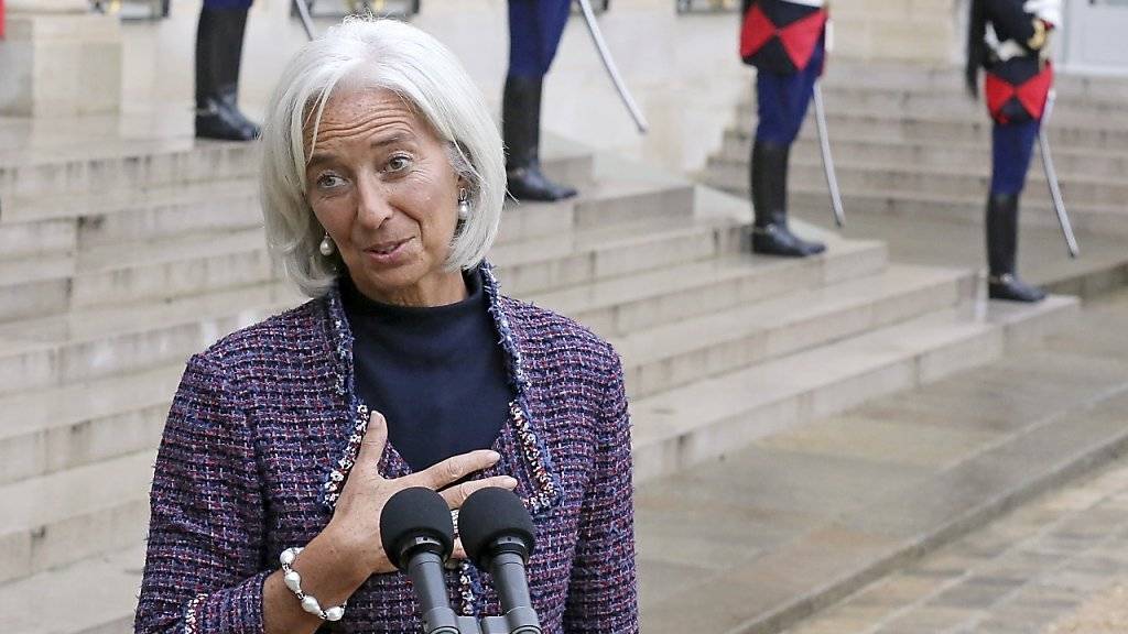 IWF-Chefin Christine Lagarde vor dem Elysée-Palast (Archiv)