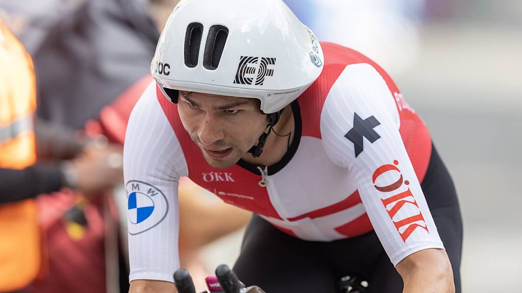 Am Vortag noch mit der Silbermedaille, konnte Stefan Bissegger im Mixed-Teamzeitfahren die Absenzen von Mauro Schmid und Stefan Küng nicht auffangen