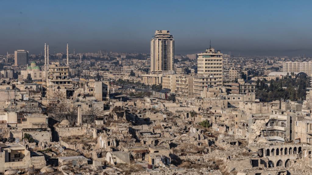 ARCHIV - Gesamtansicht von Aleppo. Foto: Anas Alkharboutli/dpa/Archivbild