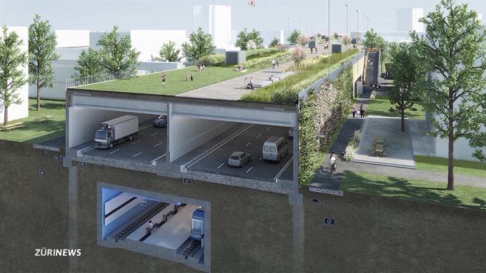 Einhausung Schwamendingen: So sieht die riesige Baustelle aus