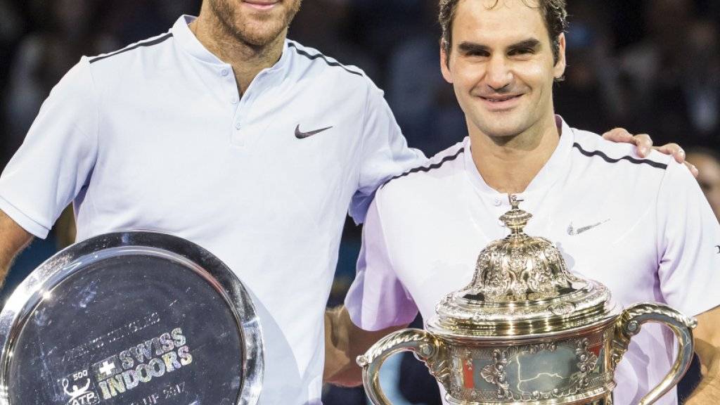 2017 gewann Roger Federer den Final in Basel gegen Juan Martin Del Potro. Diese Finalpaarung scheint auch 2018 wieder möglich.