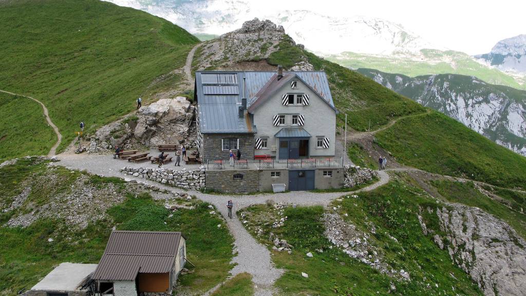 So sieht das Berggasthaus Rotsteinpass in der Sommersaison aus. (Bild: Tagblatt/Paul Broger)