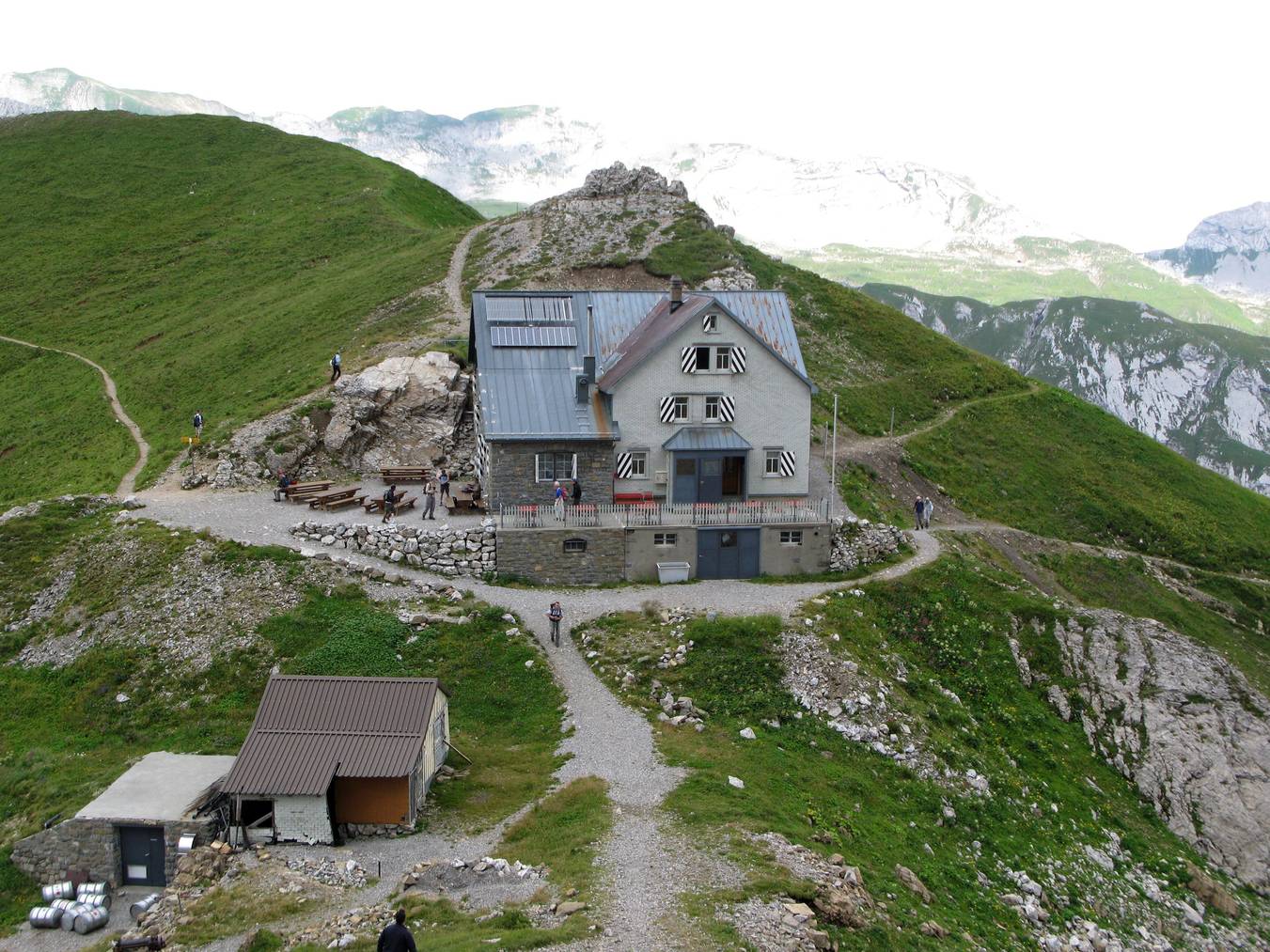 So sieht das Berggasthaus Rotsteinpass in der Sommersaison aus. (Bild: Tagblatt/Paul Broger)