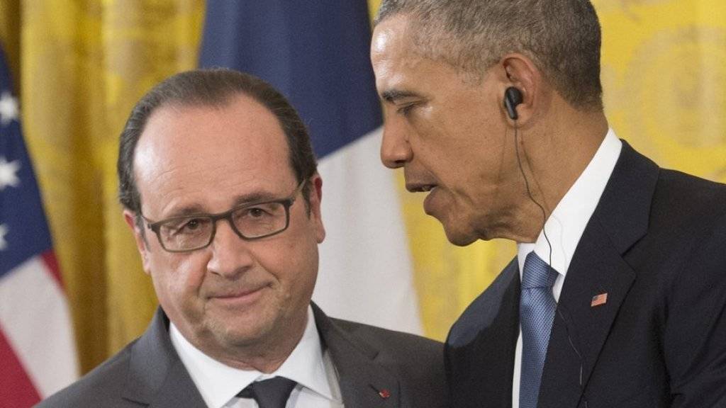 Barack Obama und François Hollande wollen die Terrormiliz IS zerstören. (Archivbild)
