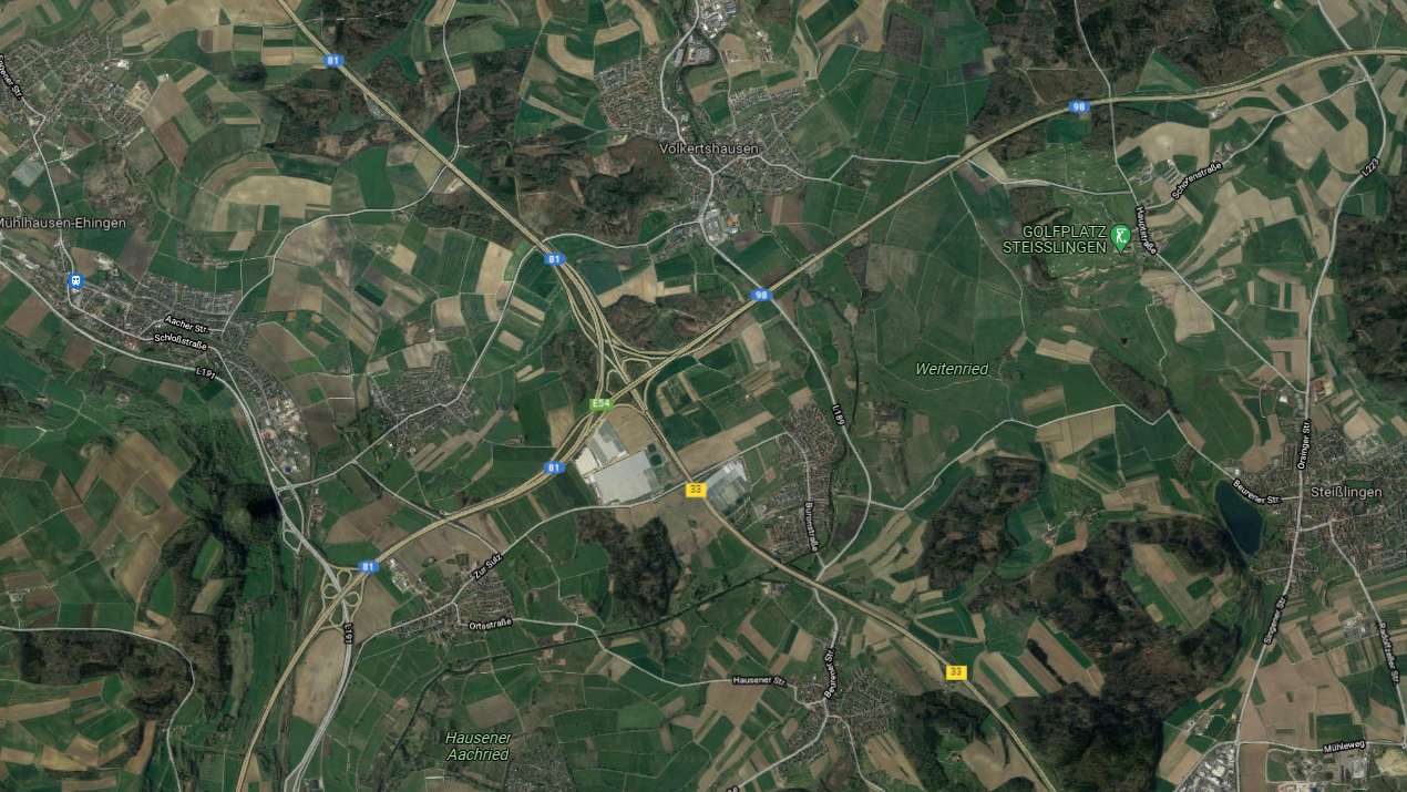 Der Unfall ereignete sich auf der A81 kurz nach dem Kreuz Hegau.