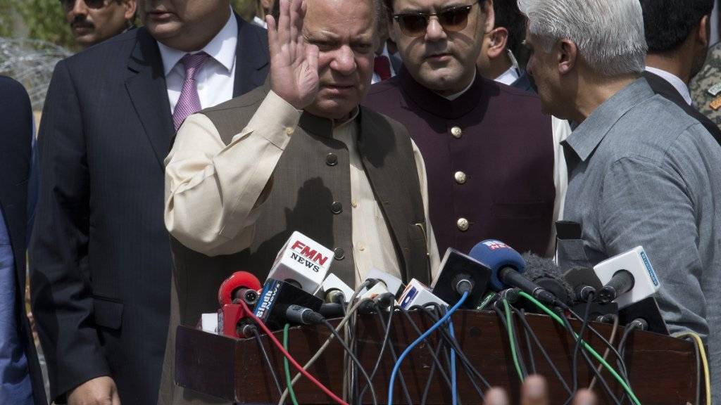 Pakistans Ex-Regierungschef Nawaz Sharif droht eine Verhaftung wegen Korruptionsverdacht (Archiv)