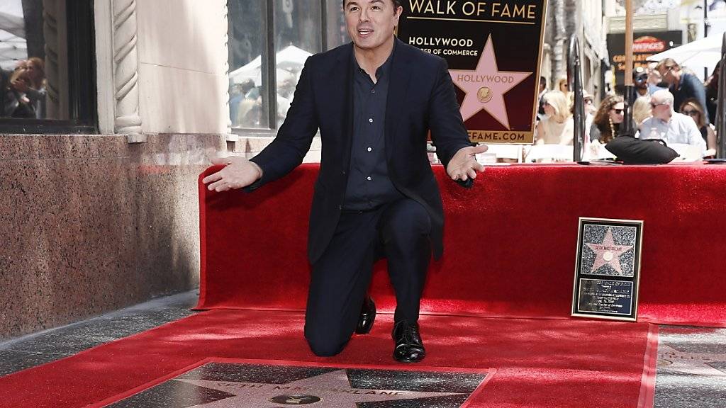 Enthüllte seinen Stern auf dem «Walk of Fame» in Hollywood: US-Komiker Seth MacFarlane.