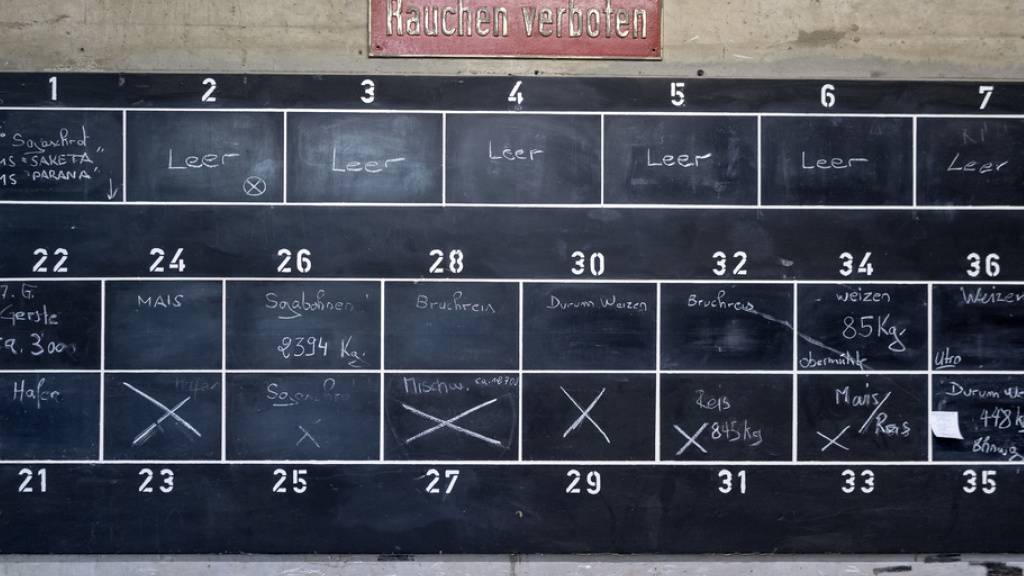 «Leer», «Weizen», «Mais»: Belegungstafel in einem Pflichtlager in Basel. (Archivbild)