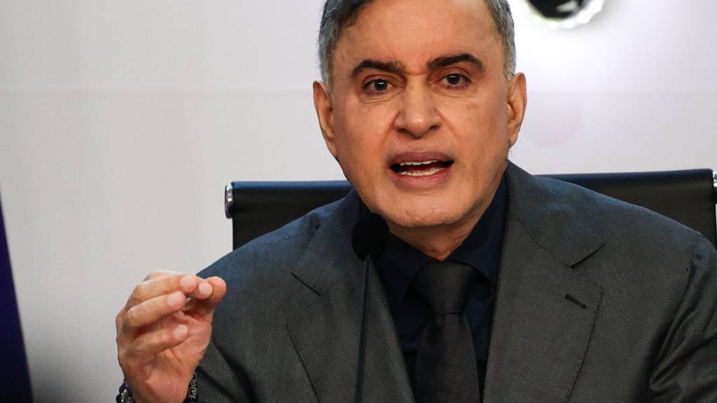 Tarek William Saab, Generalstaatsanwalt von Venezuela, spricht auf einer Pressekonferenz. Foto: Javier Campos/dpa